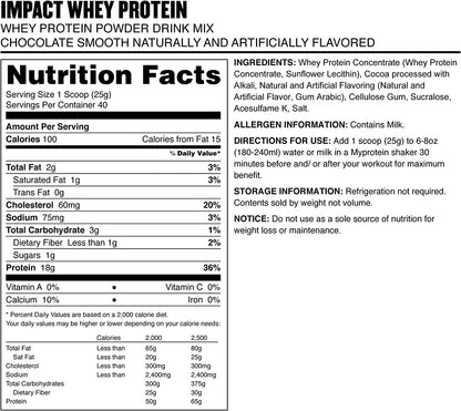 MyProtein Impact Whey Protein Powder