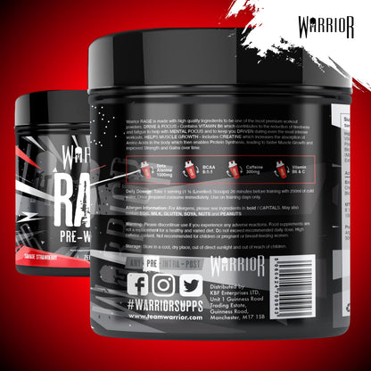 Warrior Rage Pre Workout Powder 392g