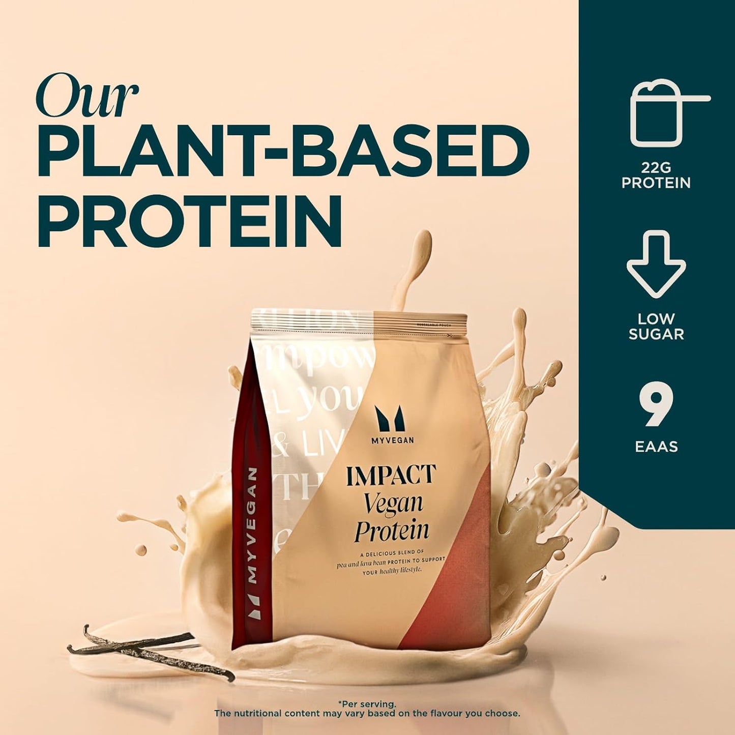 Myprotein Impact Vegan Protein, Vanilla Flavour, 1kg