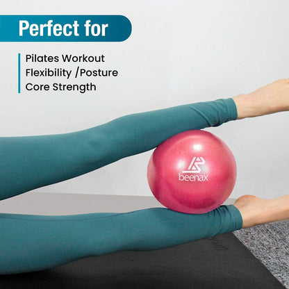 Beenax 23cm Soft Pilates Ball - 9 Inch Exercise, Mini Barre, Gym Ball