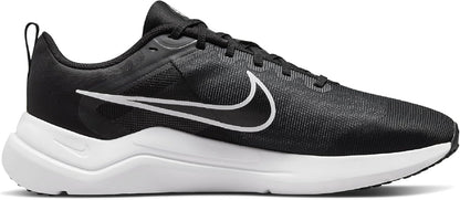 NIKE Men's Downshifter 12 Sneaker, Black White Dk Smoke Grey Pure Platinum, 10 UK