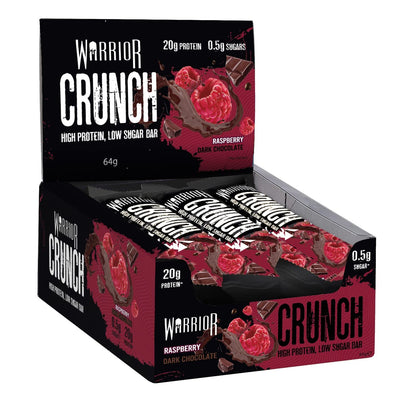 Warrior Crunch - High Protein Bars - 20g Protein Each Bar - Low Carb, Low Sugar Snack - 12 Pack x 64g (Variety Pack)