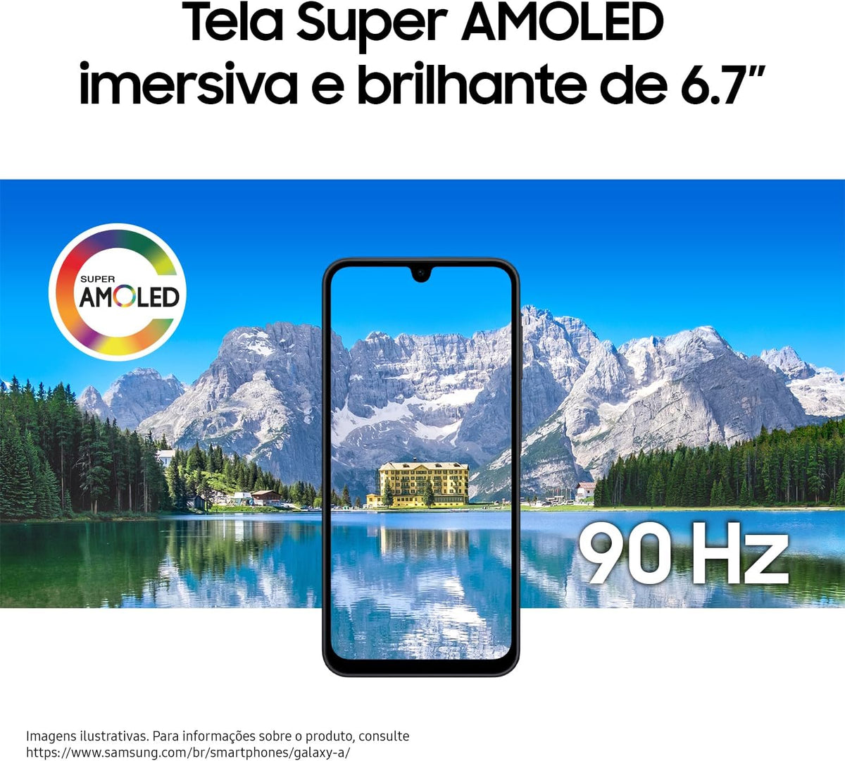 Smartphone with immersive 6.7-inch Super AMOLED display and 90Hz