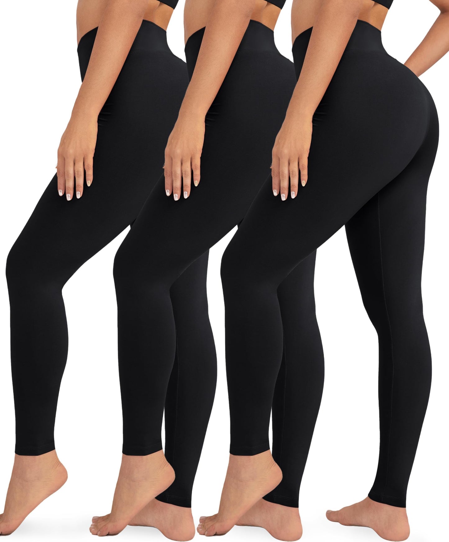 VALANDY Creamlush 3 Pack Leggings for Women High Waisted