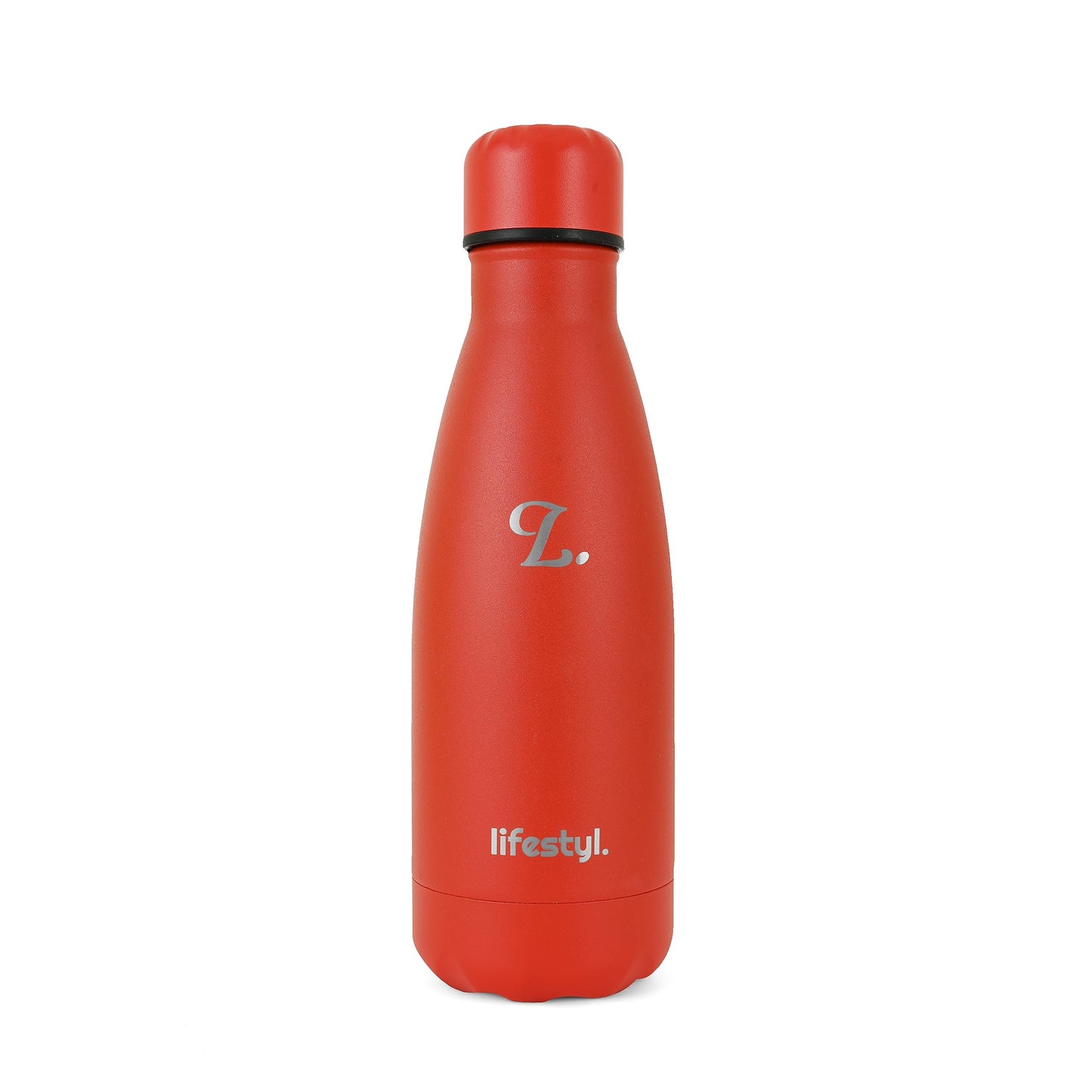 Lifestyl Stainless Steel Water Bottle | 24 Hrs Cold & 12 Hrs Hot| Thermoshield Technology Vacuum Insulated Metal Water Bottles, Leak-Proof Drinks Bottle for Gym, Yoga, Cycling (350 ml,Red)