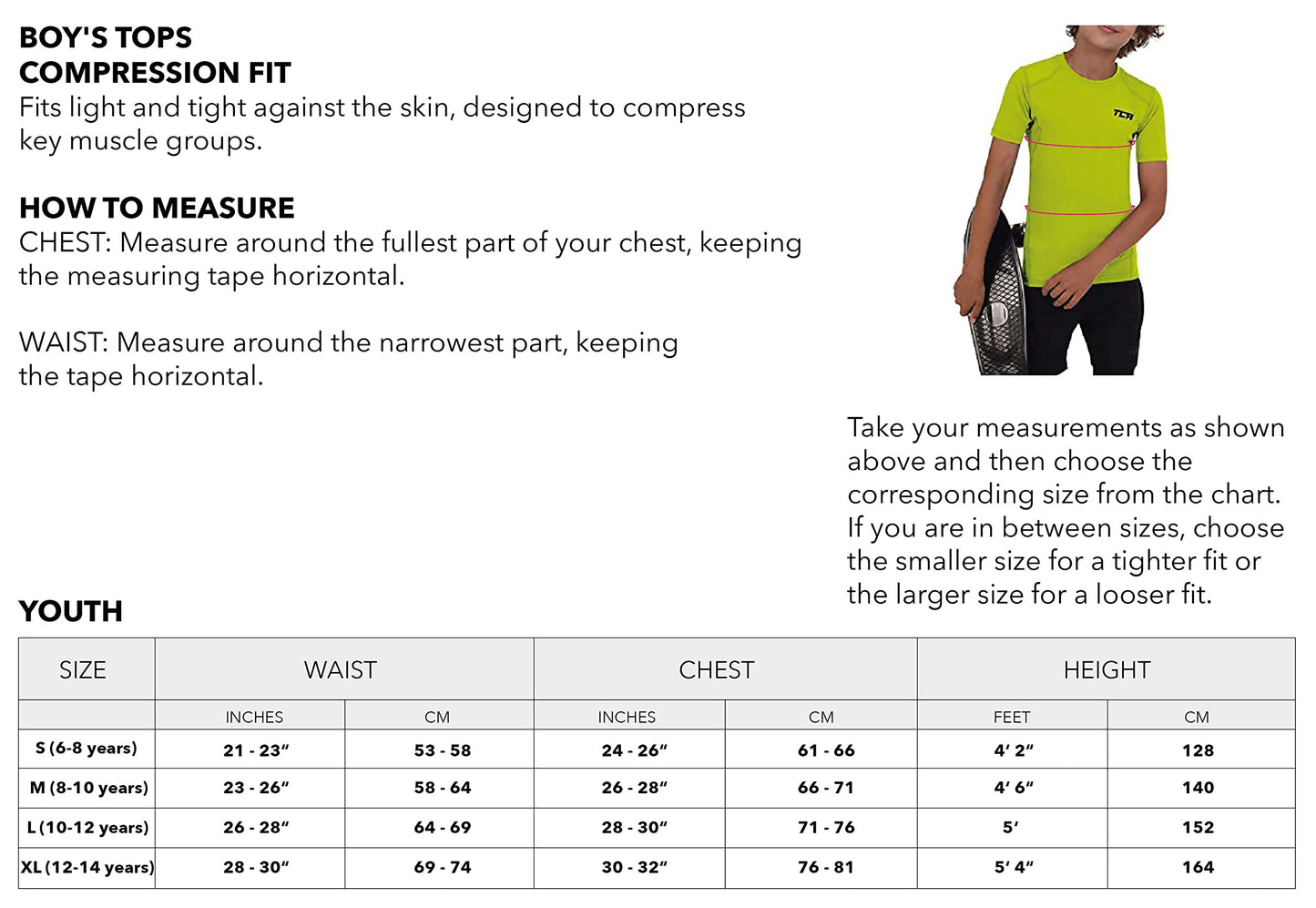 TCA Men's and Boys' HyperFusion Compression Base Layer Top Short Sleeve Under Shirt