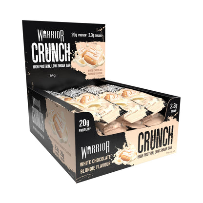 Warrior Crunch - High Protein Bars - 20g Protein Each Bar - Low Carb, Low Sugar Snack - 12 Pack x 64g (Variety Pack)