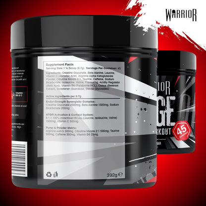 Warrior Rage Pre Workout Powder 392g