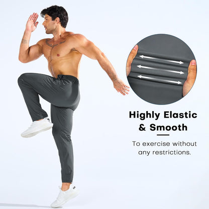 BROKIG Mens Dry Gym Tracksuit Bottoms