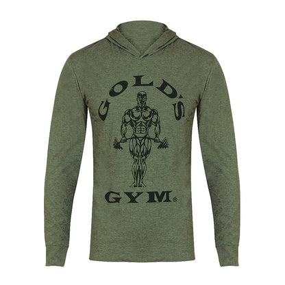 Gold's Gym Men's Workout Training Hooded Long Sleeve Sweat Top