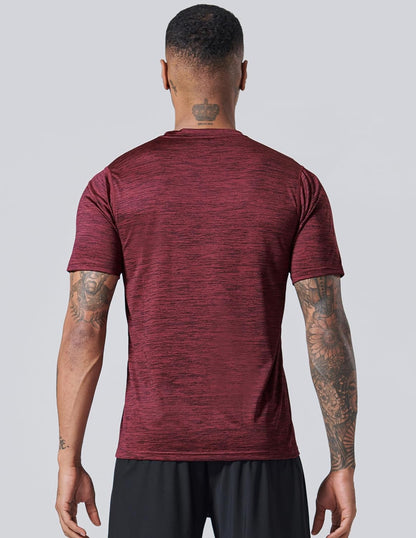 Liberty Imports 5 Pack Men’s Active Quick Dry Crew Neck T Shirts | Athletic Running Gym Workout Short Sleeve Tee Tops Bulk