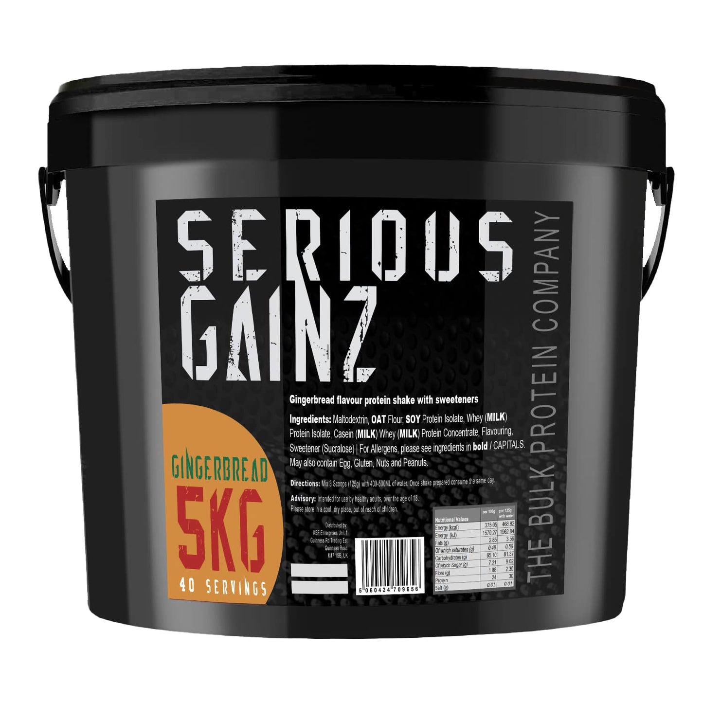 The Bulk Protein Company, SERIOUS GAINZ - Whey Protein Powder - Weight Gain, Mass Gainer - 30g Protein Powders (Strawberry, 5kg)