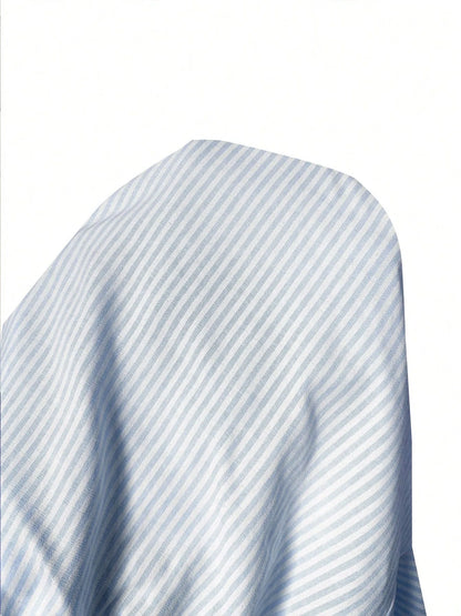 Drawstring Striped Wide Leg Pants