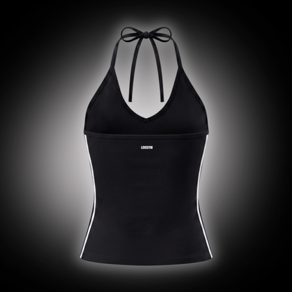 Halter Neck Performance Crop Tank Top