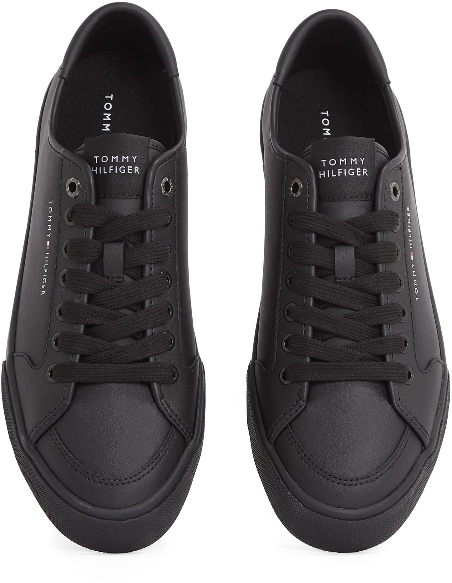 Tommy Hilfiger Men’s Core Corporate Leather Low Top Vulcanised Trainers