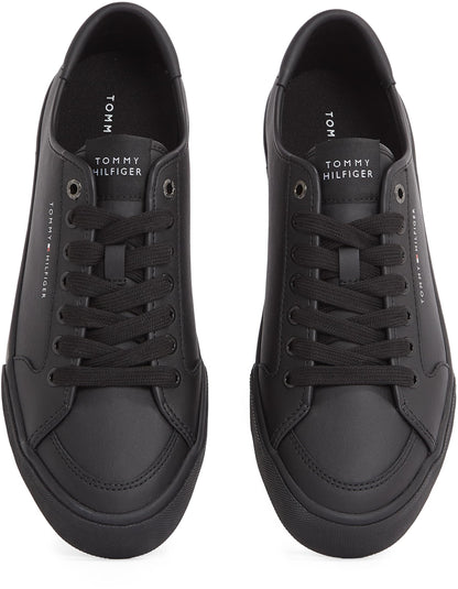 Tommy Hilfiger Men’s Core Corporate Leather Low Top Vulcanised Trainers