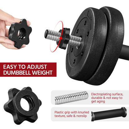 Yaheetech 30KG/25KG/20KG/15KG Adjustable Dumbbells