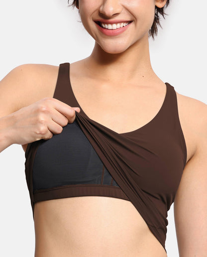 THE GYM PEOPLE Womens' Sports Bra Longline Wirefree Padded with Medium Support