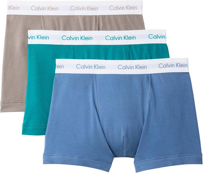 Calvin Klein Men’s 3 Pack Trunks with Logo Waistband