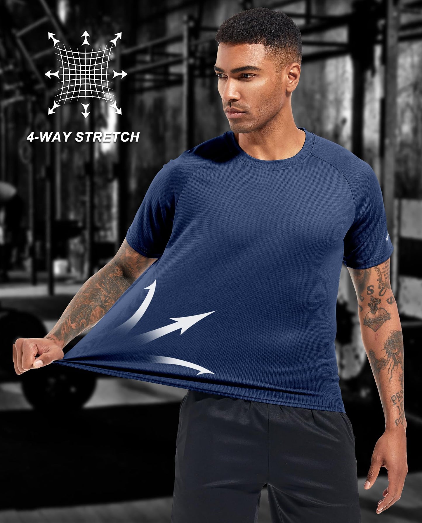 Boyzn 1, 3 or 5 Pack Men's Workout Running Shirts, Dry Fit Moisture Wicking T-Shirts, Sports Gym Athletic Short Sleeve Shirts