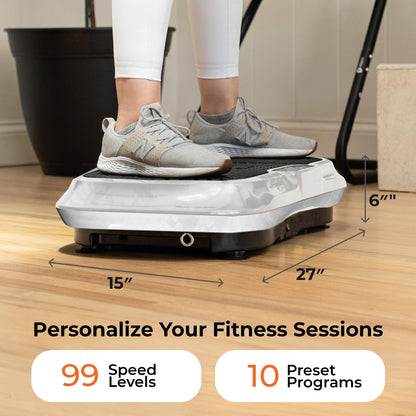 LifePro Vibration Plate Exercise Machine - Whole Body Workout Vibration Fitness Platform w/Loop Bands - Home Training Equipment for Weight Loss & Toning