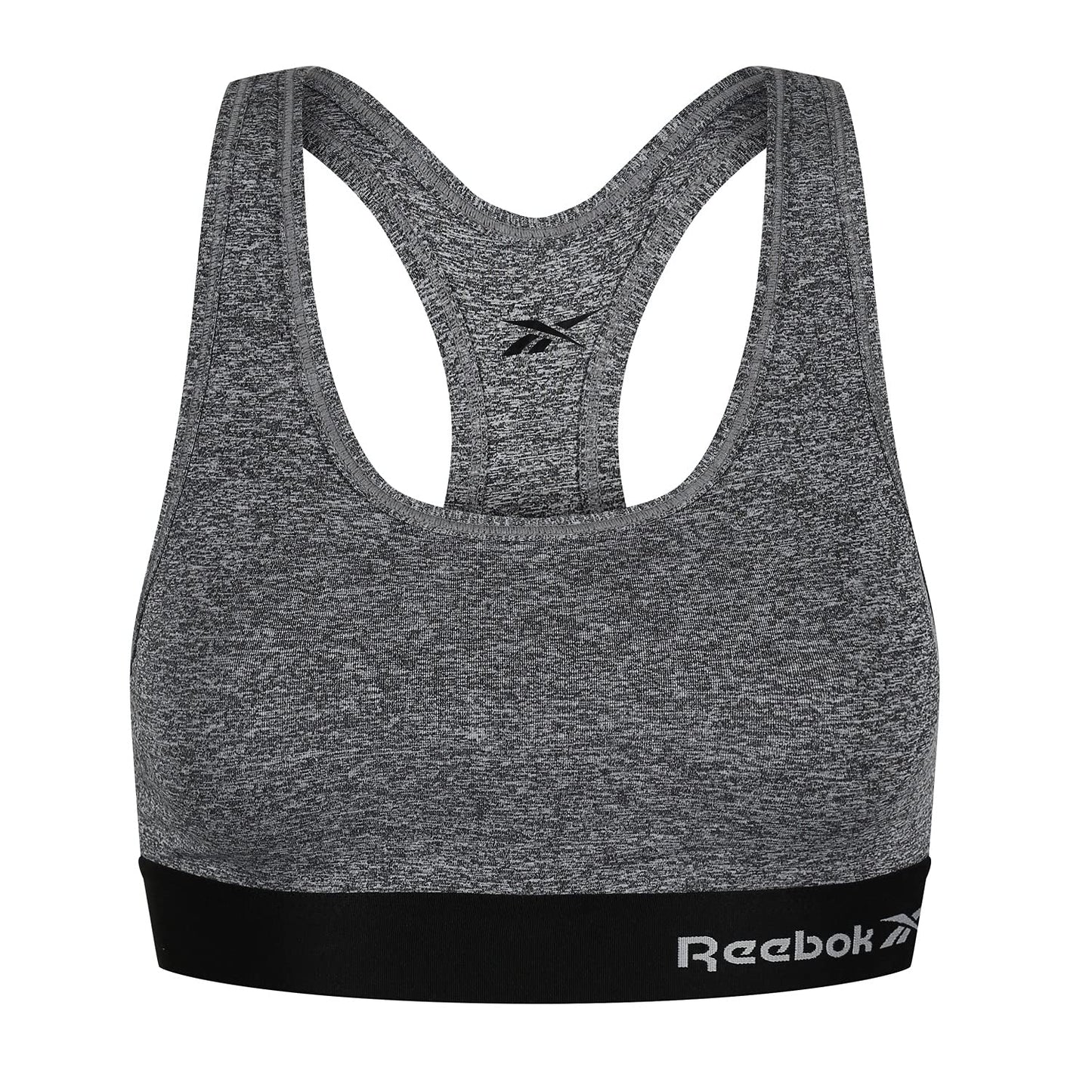 Women’s Reebok Steffi Crop Top, Stretch Cropped Sports Top with Racer Back - Black