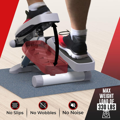 Nordic Lifting Step Machine w/ Resistance Bands & LCD Monitor, Full Body Workout