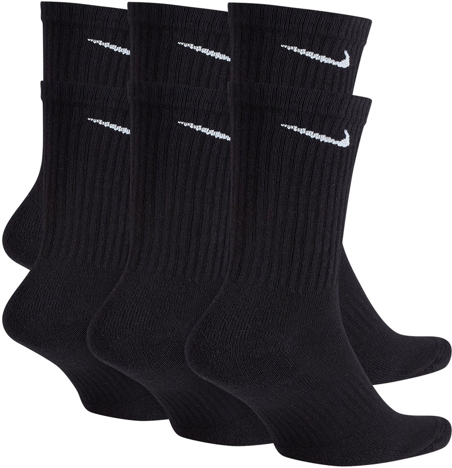 NIKE Men's U Nk Everyday Cush Crew 6pr-bd Socks