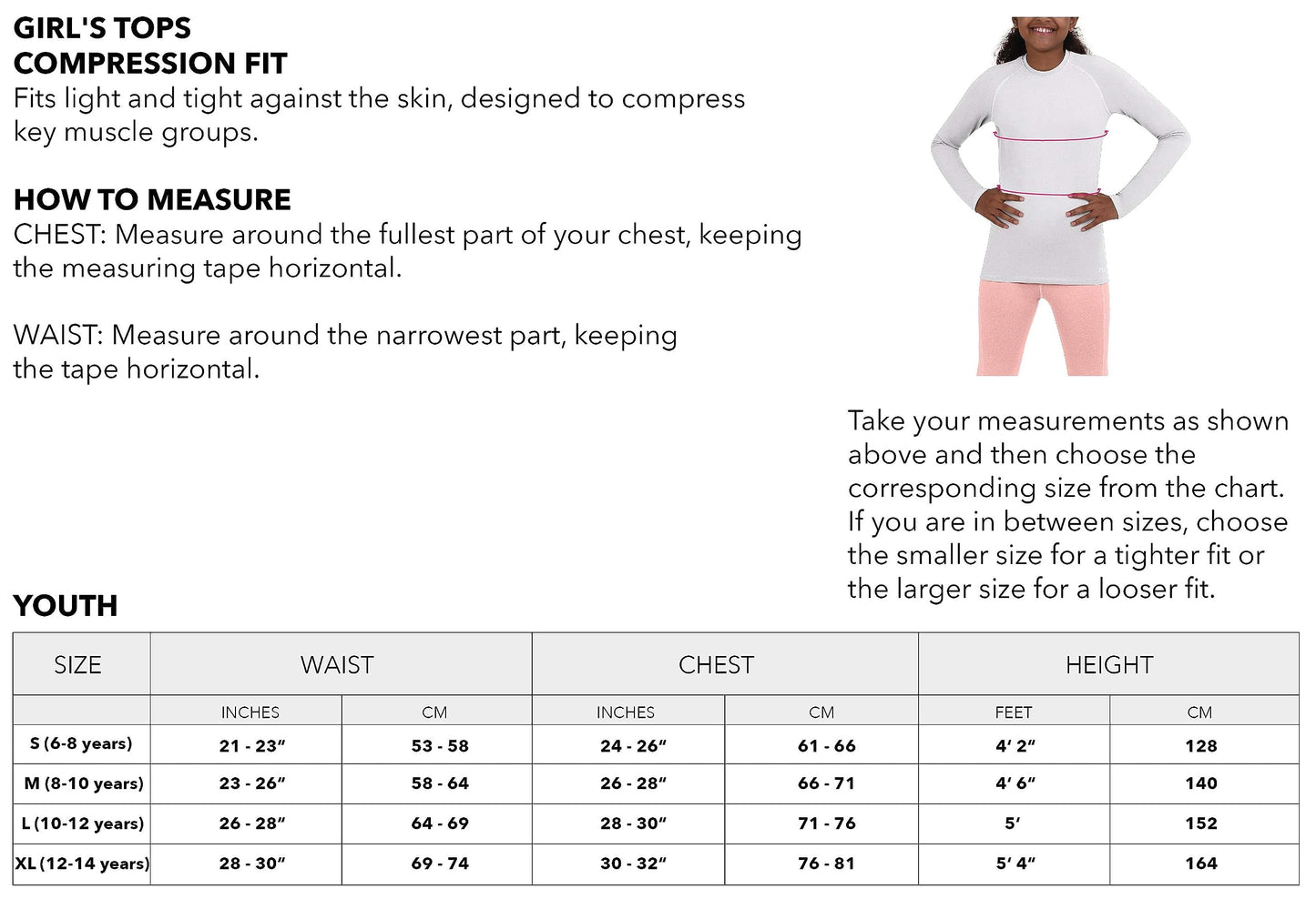 TCA Girls' SuperThermal Long Sleeve Performance Base Layer Running Training Top