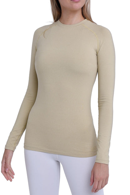 TCA Super Thermal Long Sleeve Women Running, Ski Base Layer - Compression Shirts Woman, Workout Tops for Women