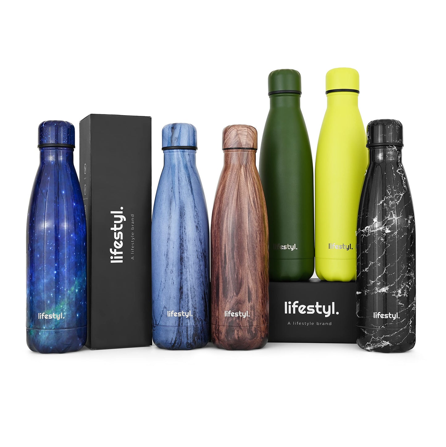 Lifestyl Stainless Steel Water Bottle | 24 Hrs Cold & 12 Hrs Hot| Thermoshield Technology Vacuum Insulated Metal Water Bottles, Leak-Proof Drinks Bottle for Gym, Yoga, Cycling (350 ml,Red)