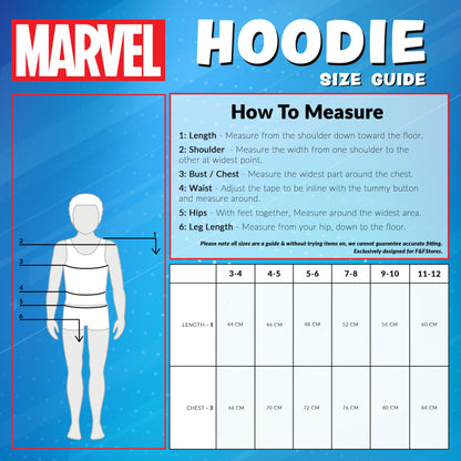 Marvel Boys Hoodie - Spiderman Hooded Sweatshirt Warm Soft Lounge Wear Activewear Pullover 3-12 Years - Gifts for Boys