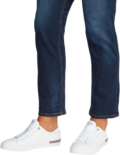 Tommy Hilfiger Men’s Core Corporate Leather Low Top Vulcanised Trainers
