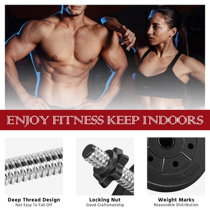 Yaheetech 30KG/25KG/20KG/15KG Adjustable Dumbbells