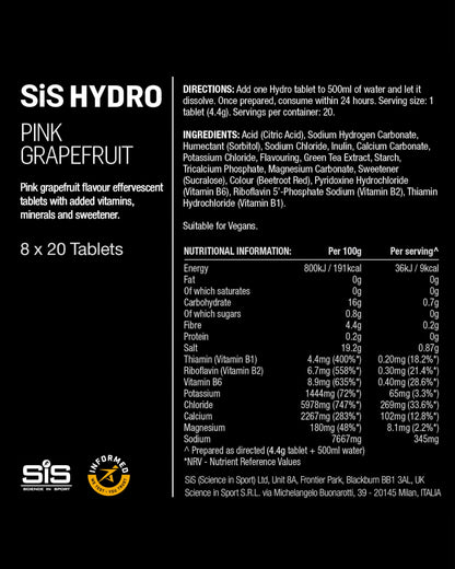 Science in Sport Hydro Electrolyte Tablets 20 pc