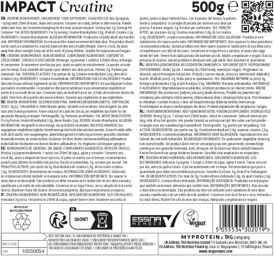 Myprotein Impact Creatine Monohydrate Powder