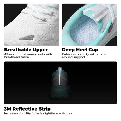 NORTIV 8 Women's Walking Shoes Cushion Comfortable ActiveBreeze Running Tennis Shoes Non-Slip Workout Gym Sports Athletic Breathable Fashion Sneakers