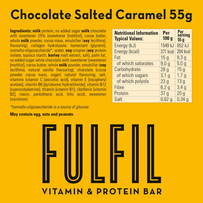FULFIL Vitamin and Protein Bars (15 x 55 g Bars)