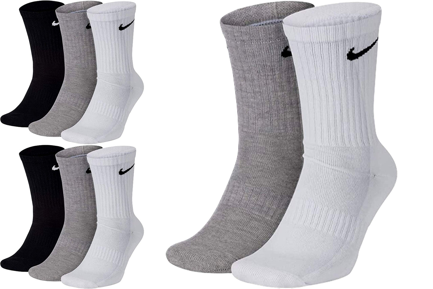 NIKE Unisex U Nk Everyday Cush Crew 3pr Socks