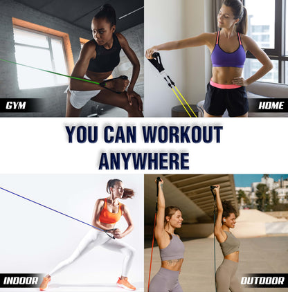 Exercise Bands Resistance Bands for Working Out, Set of 5 Bands