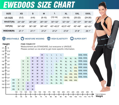 Ewedoos Gym Leggings with Pockets