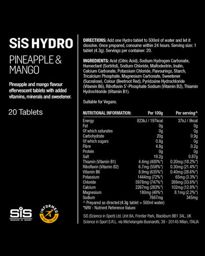 Science in Sport Hydro Electrolyte Tablets 20 pc