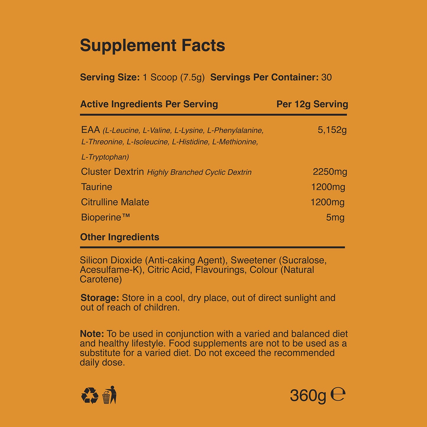 Warrior EAA - Essential Amino Acids - 360g - Provides Exceptional Support for Recovery & Muscle Soreness - Formula Includes Cyclic Dextrin, Taurine and More, Blue Raspberry