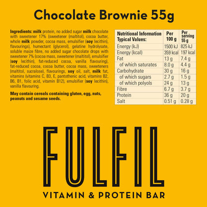 FULFIL Vitamin and Protein Bars (15 x 55 g Bars)