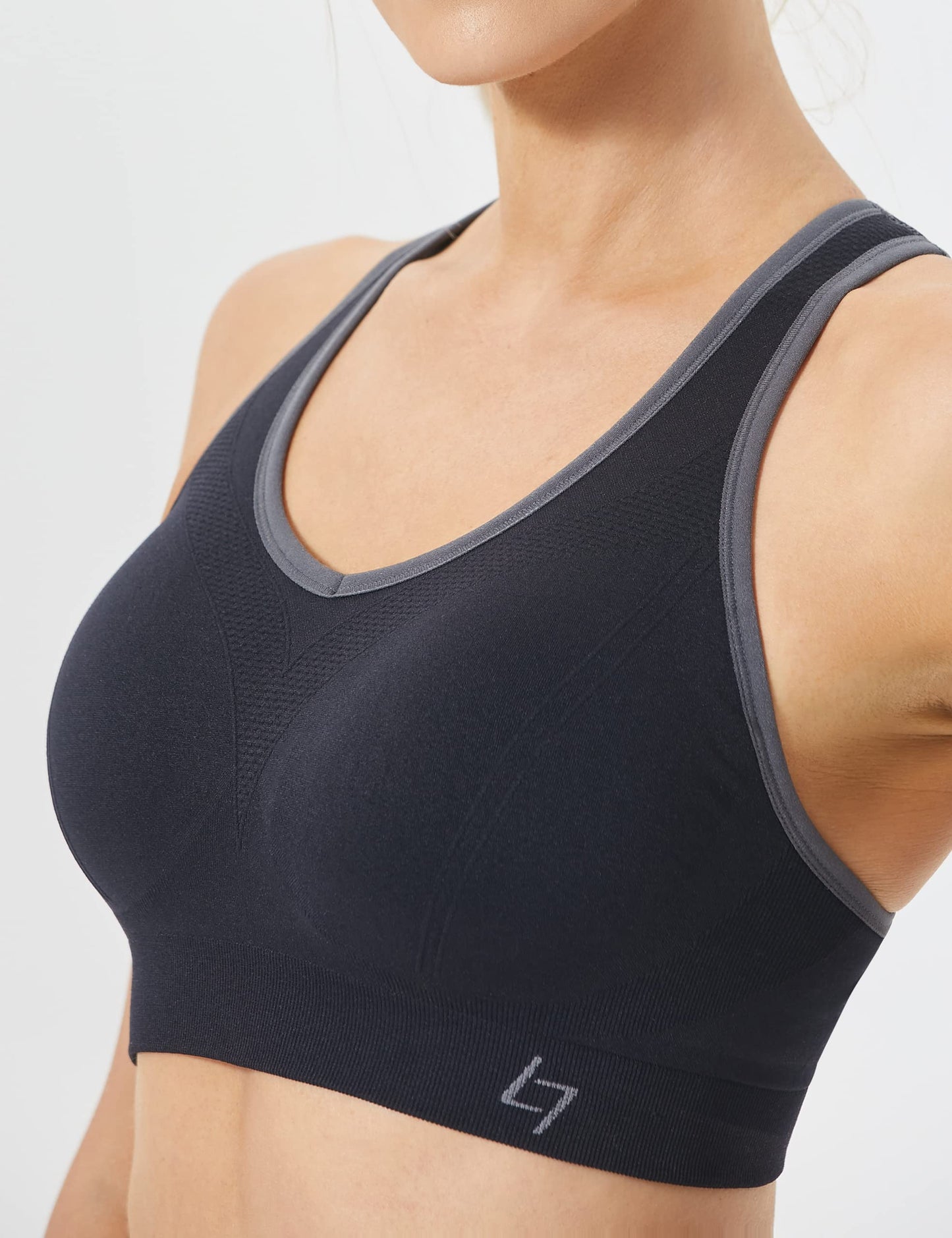 FITTIN Racerback Sports Bra for Women- Padded Seamless Activewear Bras for Yoga Gym Workout Fitness