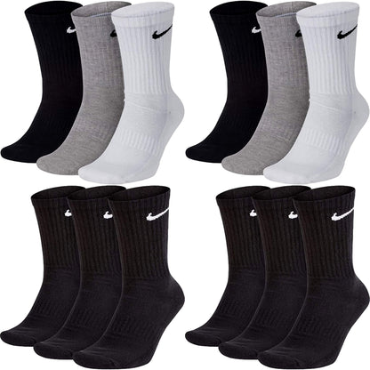 NIKE Unisex U Nk Everyday Cush Crew 3pr Socks