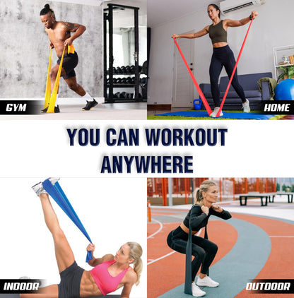 Exercise Bands Resistance Bands for Working Out, Set of 5 Bands