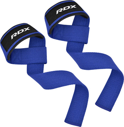 RDX Weight Lifting Straps Deadlifting Powerlifting, 5MM Neoprene Wrist Support, Anti Slip 60CM Hand Bar Grip, Heavy Duty Bodybuilding Weightlifting Workout, Soft Cotton, Strength Training Gym Fitness