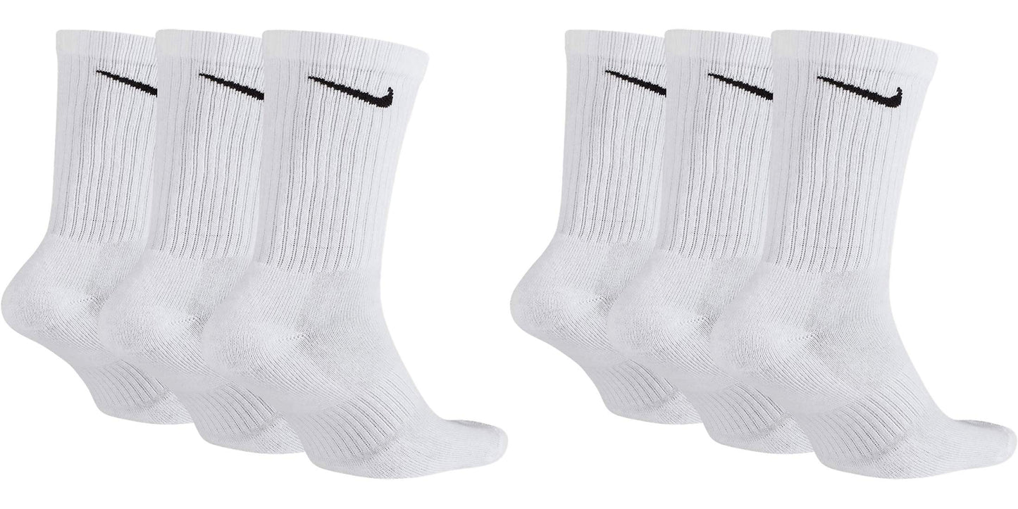 NIKE Men's U Nk Everyday Cush Crew 6pr-bd Socks