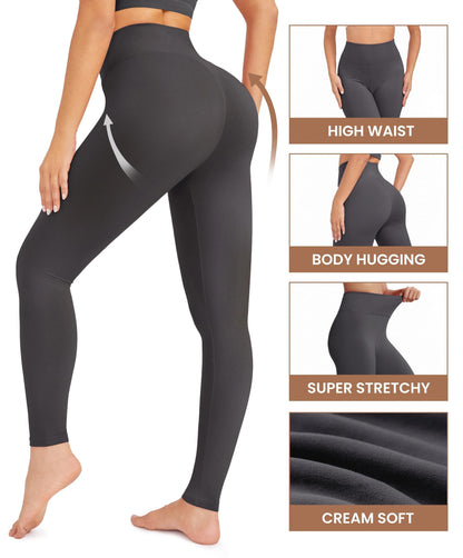 VALANDY Creamlush 3 Pack Leggings for Women High Waisted